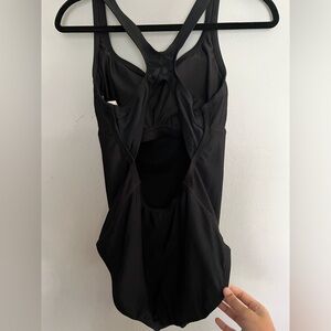 Nike open back black swimsuit